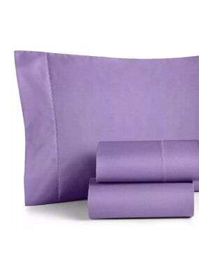 new PURPLE Charter Club 550 TC Cotton TWIN XL Sheet Set fits 17" deep mattresses